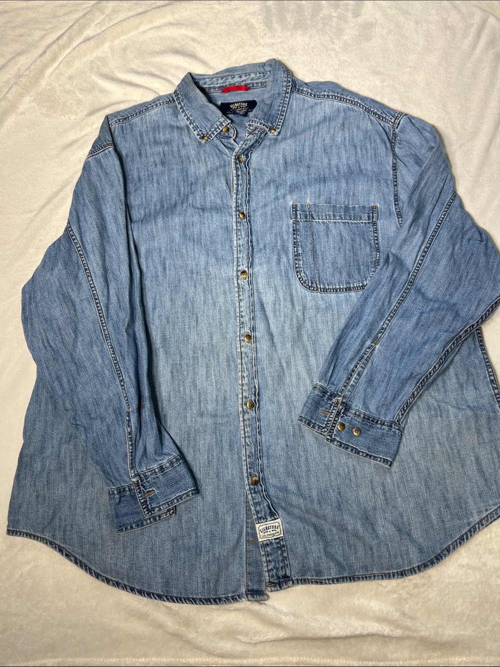 Levi Strauss Signature Levi’s Shirt 3XL Denim Button Up Long Sleeve